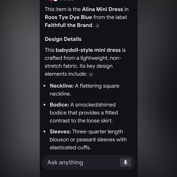 Faithful The Brand New With Tags Alina Mini Dress In Roos Tye Dye Blue 2 - Picture 8 of 12